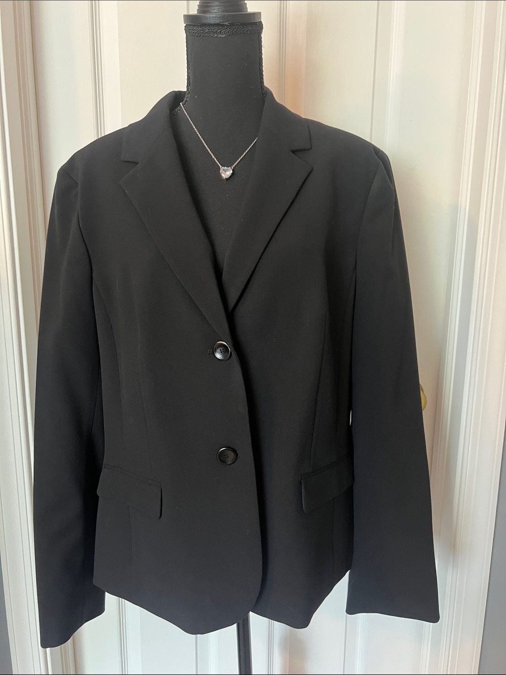 Nine West Classic Black Women's Blazer - Tailored Two-Button Jacket